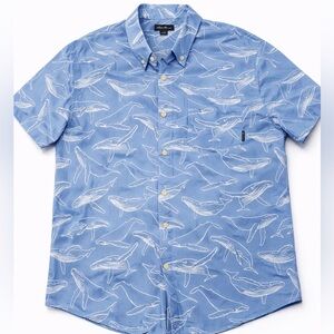 Eddie Bauer Men’s Whale Print Button-Up Shirt – XL 🐋